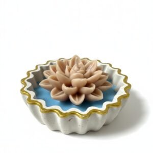 The Gilded Lotus Basin Scented Candle | Lumevick Candles