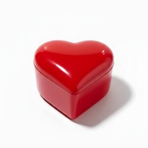 Resin Heart Jewelry Box - Handmade Mother's Day Gift for Mom -Glossy Heart Shaped Trinket Dish with Lid- Heart Keepsake Box| Mother's Gift